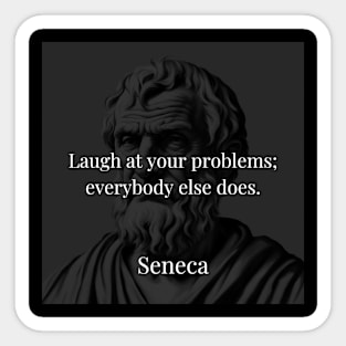 Seneca's Humor: Finding Lightness in Life's Challenges Sticker